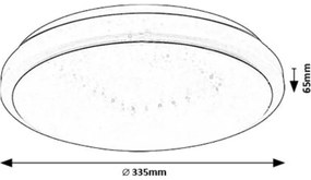 Rabalux 71182 - LED Stropné svietidlo TREVOR LED/18W/230V 3000K pr. 33 cm