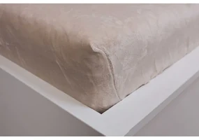 Krémovobiela napínacia plachta z mikroflanelu 180x200 cm Basic – Jerry Fabrics