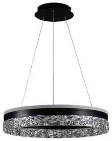 LED Stmievateľný luster na lanku LED/80W/230V 3000-6500K čierna + diaľkové ovládanie