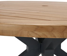 Jedálenský stôl z tíkového dreva s moderným dizajnom nôh do X