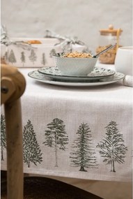 Béžová bavlnená chňapka - podložka so stromčekmi Natural Pine Trees - 20*20 cm