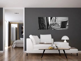 Obraz - Priviazaná loď (120x50 cm)