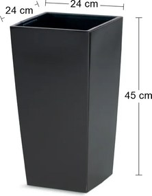 Plastový kvetináč DURS240 24 cm - antracit
