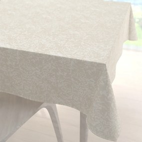 Biante Veľký teflónový štvorcový obrus TF-033 Venezia smotanový 220x220 cm