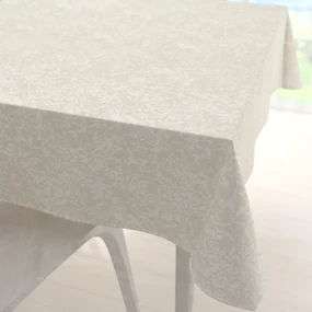 Biante Veľký teflónový štvorcový obrus TF-033 Venezia smotanový 250x250 cm
