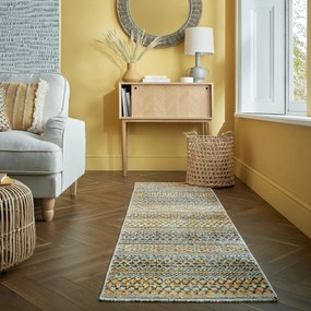 Flair Rugs, Behúň Santiago Camino Yellow, 66x300, žltá, obývacia izba