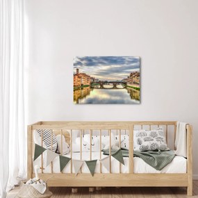 Obraz - Most cez rieku (70x50 cm)