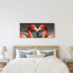 Obraz dvoch zamilovaných plameniakov (120x50 cm)