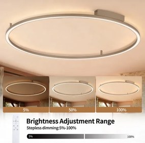 Brilagi - LED stmievateľné svietidlo PORTOFINO LED/85W/230V pr. 120 cm béžové + s diaľkovým ovládačom