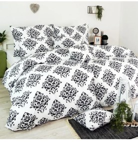 Obliečky Atény čierne EMI, Štandardný set jednolôžko obsahuje 1x 140x200 + 1x 70x90