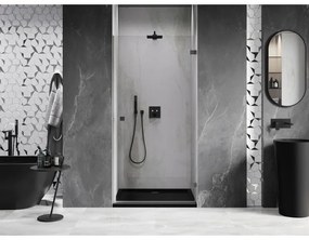 Mexen, Mexen Lunar-B výklopné pravé sprchové dvere 95 cm, transparentné, pištoľový kov - 832-095-000-95-00-P