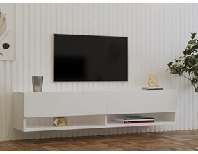 Biely TV stolík 141x31x30 cm Arges – Kalune Design