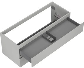 Mexen Orio, kúpeľňová skrinka 120 cm, 2 zásuvky, sivá matná, 91A10-12047-2-BFF62