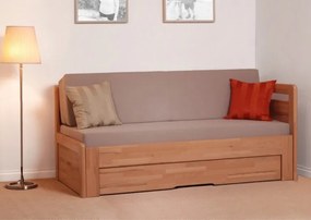 BMB TANDEM ORTHO bez roštov 90 x 200 cm - rozkladacia posteľ z lamina s pravou podrúčkou, lamino