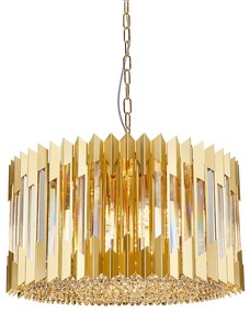 Luster Ritz, 1x krištáľové/zlaté kovové tienidlo, (fi 54cm), g