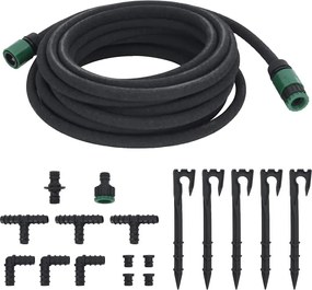 Záhradná priesaková hadica, čierna 0,6" 10 m, guma