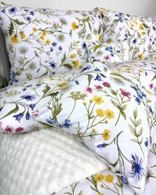 Bavlnené obliečky Sedmokráska 140x200/70x90 cm – 100 % bavlna 125 g/m², zips