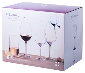 Poháre na červené víno 660 ml set 6 ks - Optima Line Glas Lunasol - 322687