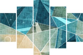 Obraz - Tyrkysová abstrakcia (150x105 cm)