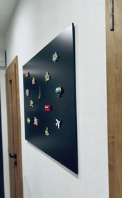 Toptabule.sk  Bezrámová tabuľa na magnetky ČIERNA 60x60 cm