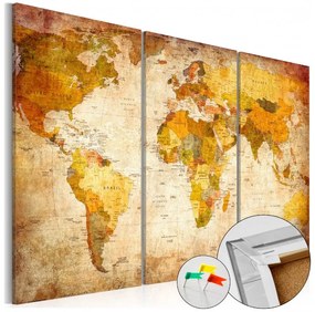 Artgeist Obraz na korku - Antique Travel [Cork Map] Veľkosť: 90x60