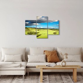 Obraz - Zelená krajina s pahorkami (90x60 cm)
