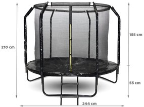 Záhradná trampolína SkyFlyer + rebrík 2,4 m 244 cm TR0033
