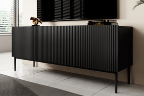 TV stolík Nicole 150 cm - čierny mat / čierne nožičky