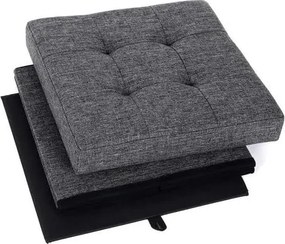 Dekorstudio Skladacia taburetka s úložným priestorom LSF27Z 38x38x38 cm – tmavosivá
