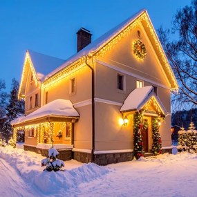 Solight 1V401-WW-LED Vonkajší vianočný záves 360xLED/8 funkcií 15m IP44 teplá biela