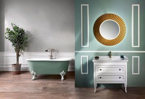 Sapho Sapho, PRIDE STRIP guľaté zrkadlo s LED osvetlením v ráme, priemer 90cm, bronz, PD954