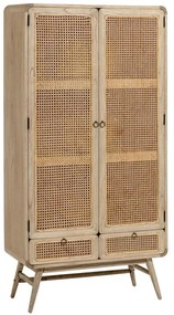 Šatníková skriňa z masívu mindi v prírodnej farbe 90x175 cm Nalu – Kave Home