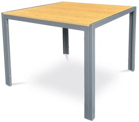 Autronic Záhradný stôl, kov, polywood, hnedá, AZT-S1209 OAK
