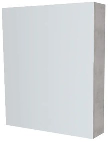 Mereo, Mereo Kúpeľňová zrkadlová skrinka 60 cm, galerka, 1x dvierka ľavá, Multidecor, Chromix strieborný, MER-CN798G61ACST