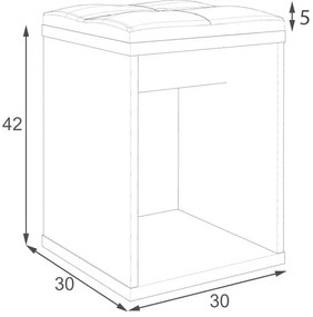 Stolička so sedákom ku kozmetickému toaletnému stolíku