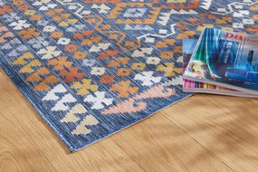 Obojstranný koberec Echo Aztec Navy