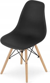 Jedálenská zostava TODI 80cm okrúhly stolový set biely a 2 stoličky OSAKA čierne + 2 stoličky OSAKA čierne  ZADARMO