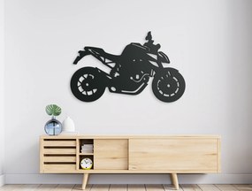 drevko Nálepka na stenu Športová motorka Rozmer obrazu: 37,5 x 65 cm, Farba dekorácie: Čierna