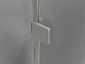 Mexen Lunar, L pravý výklopný päťuholníkový sprchový kút 100x90 cm, 8mm číre sklo, oceľový profil, 831L-100P-090L-97-00-P