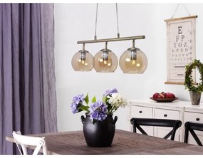 Cottex T2493AA - Závesný luster na lanku CAPELLA 3xE14/40W/230V dymová/hnedá