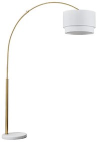 Lounge stojacia lampa bielo-zlatá 210 cm