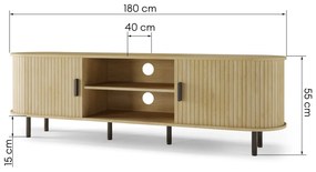 TV stolek Gliss 180 cm 02 dub jasný