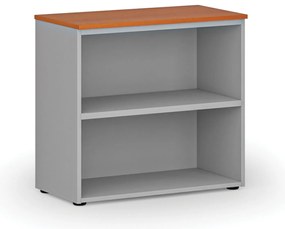 Kancelársky regál PRIMO GRAY, 800 x 420 x 740 mm, sivá/čerešňa