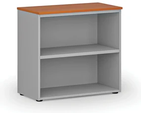 Kancelársky regál PRIMO GRAY, 800 x 420 x 740 mm, sivá/čerešňa