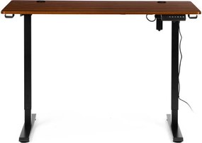 Elektrický nastaviteľný stôl 120 x 60 cm, nastaviteľná výška 72-117 cm, biely