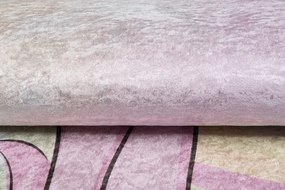 TA Koberec 2661 PRINT EMMA Ružový Obdĺžnikový Rozmer: 140x200 cm
