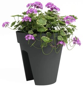 Závesný kvetináč na zábradlie z recyklovaného plastu ø 30 cm Capri – Artevasi