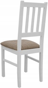 BIRD Meble Sada 6 x Drevená jedálenská stolička do jedálne a kuchyne BOS04 biela/béžová