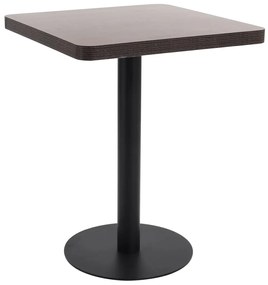Bistro stolík tmavohnedý 60x60 cm MDF 286431