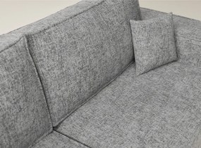 Sivá ženilková rozkladacia/s úložným priestorom rohová pohovka (ľavý roh/do L) Tonga – Maison de Rêve